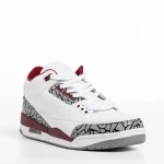 Pantofi sport barbati albi cu grena din piele ecologica Marcelo