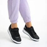 Pantofi sport dama negri din piele ecologica Colter