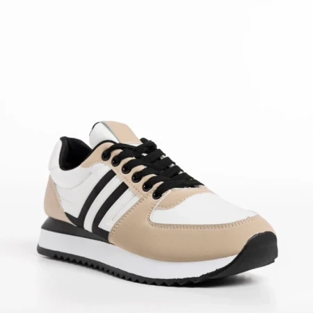 Pantofi sport barbati bej din piele ecologica Eliot