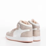Pantofi sport copii albi cu roz din piele ecologica Haddie