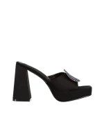 Papuci dama negri din material textil Burma