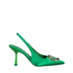 Sandale dama verzi din material textil Caelin