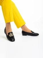 Mocasini dama negri din piele ecologica Ronnette