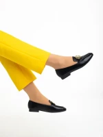 Mocasini dama negri din piele ecologica Ronnette