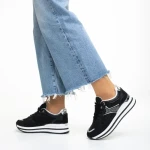 Pantofi sport dama negri din material textil Haya