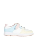 Pantofi sport copii albi cu galben din piele ecologica Bristol