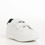 Pantofi sport copii albi cu albastru din piele ecologica Artio
