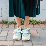 Pantofi sport dama verzi din piele ecologica si material textil Nairobi