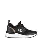 Pantofi sport dama negri din piele ecologica si material textil Nairobi