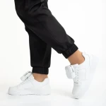 Pantofi sport dama albi din piele ecologica Inola
