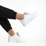 Pantofi sport dama albi din piele ecologica Inola