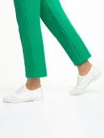 Pantofi casual dama albi din piele ecologica Ragna