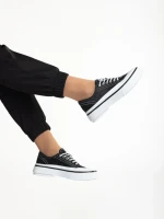 Tenisi dama negri din material textil Dariana