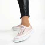 Tenisi dama roz din material textil Dariana