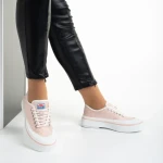 Tenisi dama roz din material textil Dariana