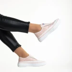 Tenisi dama roz din material textil Dariana