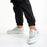 Tenisi dama gri din material textil Dariana