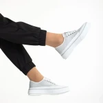 Tenisi dama gri din material textil Dariana