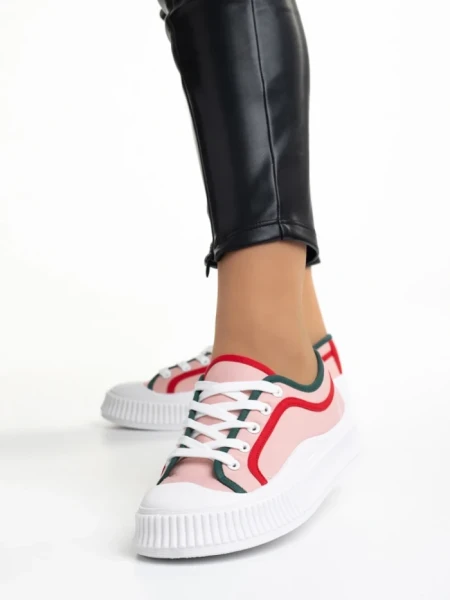 Tenisi dama roz din material textil Malaya