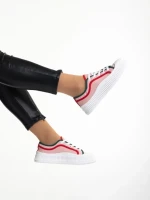 Tenisi dama roz din material textil Malaya