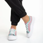 Tenisi dama gri din material textil Malaya