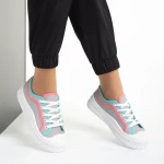 Tenisi dama gri din material textil Malaya