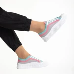 Tenisi dama gri din material textil Malaya