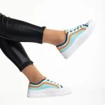 Tenisi dama albastri din material textil Malaya