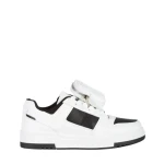 Pantofi sport dama albi cu negru din piele ecologica Inola