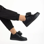 Pantofi sport dama negri din piele ecologica Inola