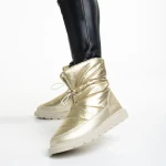 Cizme dama impermeabile aurii din material textil Dionyza