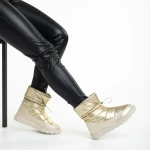 Cizme dama impermeabile aurii din material textil Dionyza