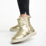 Cizme dama aurii din material textil Giuditta