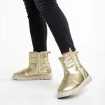 Cizme dama aurii din material textil Giuditta