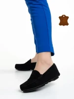 Mocasini dama Carvela negri din piele naturala Kathi