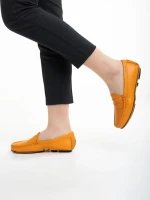 Mocasini dama Carvela portocalii din piele naturala Carmella