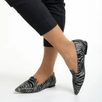 Balerini dama Marco negri din piele naturala Lally