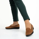Pantofi dama camel din piele intoarsa Kamala