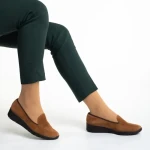 Pantofi dama camel din piele intoarsa Kamala