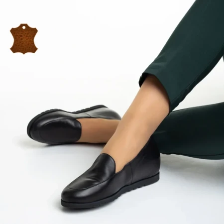 Pantofi dama Marco negri din piele naturala Liss