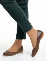 Balerini dama Marco maro din piele naturala Marnie