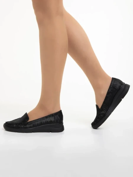Mocasini dama negri din piele naturala Zofia
