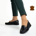 Mocasini dama negri din piele naturala Zofia