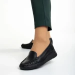 Mocasini dama negri din piele naturala Zofia