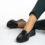 Mocasini dama negri din piele naturala Zofia
