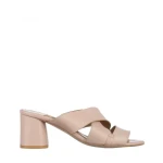 Papuci dama Marco bej din piele naturala Mohana