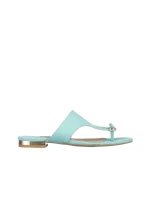 Papuci dama Marco albastri din piele naturala Fulvia