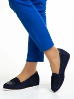 Mocasini dama Marco albastri din piele intoarsa Maryana