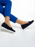 Mocasini dama Marco albastri din piele intoarsa Maryana