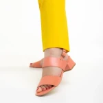 Sandale dama Marco roz din piele naturala Joni